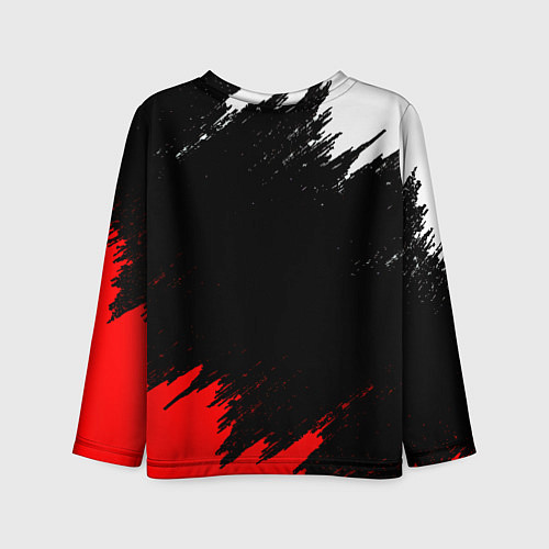 Детский лонгслив Ювентус краски текстура / 3D-принт – фото 2