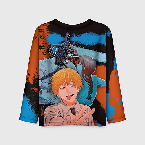 Детский лонгслив Дэндзи и Макима из Человек бензопила / 3D-принт – фото 2
