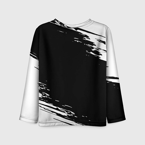 Детский лонгслив Juventus краски штрихи текстура / 3D-принт – фото 2