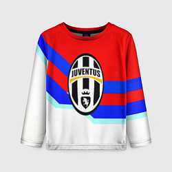 Лонгслив детский Ювентус спортивная геометрия, цвет: 3D-принт