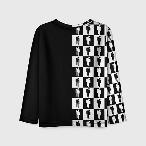 Детский лонгслив Манчестер Юнайтед текстура люди / 3D-принт – фото 2