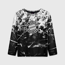 Детский лонгслив Bayern Mnchen черно белая бумага