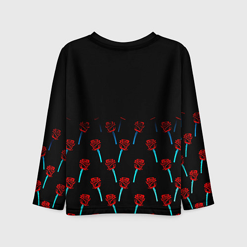 Детский лонгслив Бавария Мюнхен розы паттерн / 3D-принт – фото 2