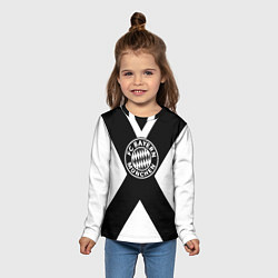 Лонгслив детский Бавария Мюнхен полосы, цвет: 3D-принт — фото 2