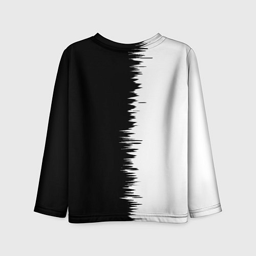 Детский лонгслив Бавария Мюнхен черно белые штрихи / 3D-принт – фото 2