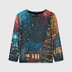 Детский лонгслив Новогодний салют