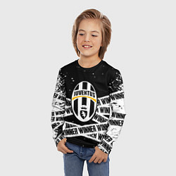Лонгслив детский Juventus подедитель краски, цвет: 3D-принт — фото 2