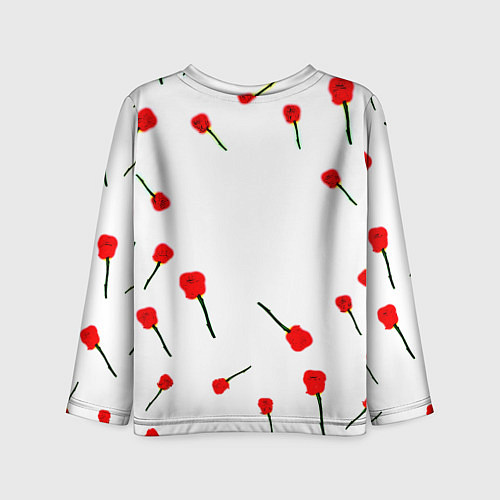 Детский лонгслив Манчестер Юнайтед розы паттерн / 3D-принт – фото 2