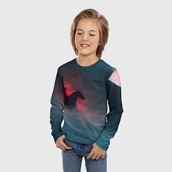 Лонгслив детский Всадник в тумане, цвет: 3D-принт — фото 2