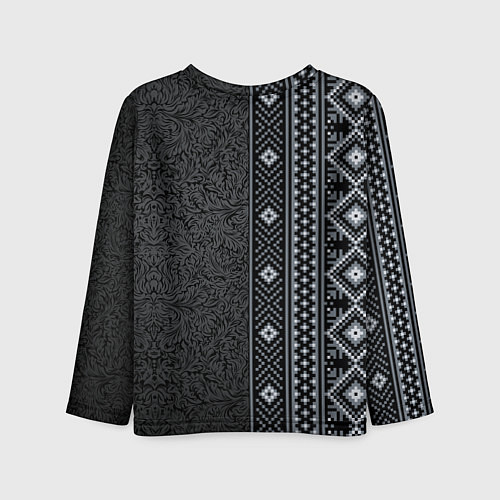 Детский лонгслив Славянский орнамент с оберегом макошь / 3D-принт – фото 2