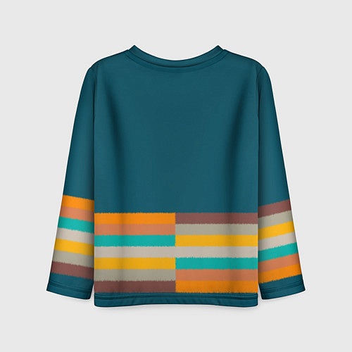 Детский лонгслив Индиго и шумовой градиент заката с текстурой / 3D-принт – фото 2