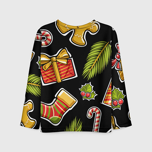 Детский лонгслив Рождественский вайб / 3D-принт – фото 2