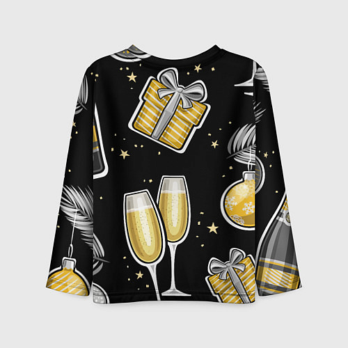 Детский лонгслив Новогодний вайб / 3D-принт – фото 2