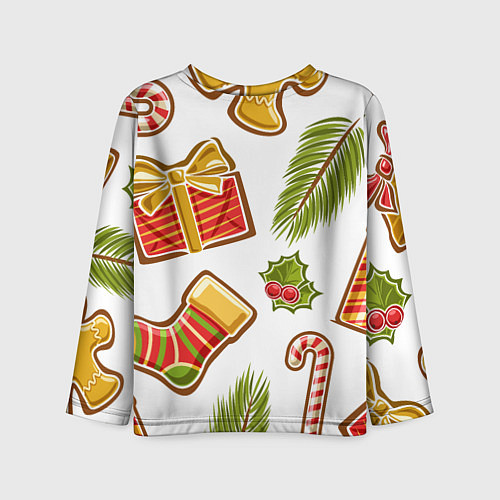 Детский лонгслив Рождественский вайб / 3D-принт – фото 2