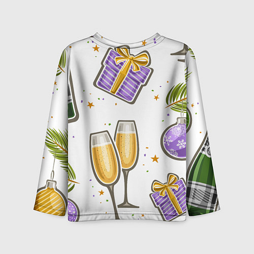 Детский лонгслив Новогодний вайб / 3D-принт – фото 2