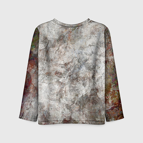 Детский лонгслив Абстракция - gray limestone / 3D-принт – фото 2