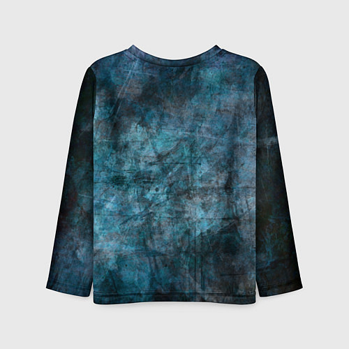 Детский лонгслив Абстракция - dark blue / 3D-принт – фото 2