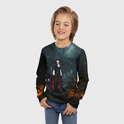 Лонгслив детский Вампир Сон Джин-Ву - Поднятие уровня в одиночку ан, цвет: 3D-принт — фото 2