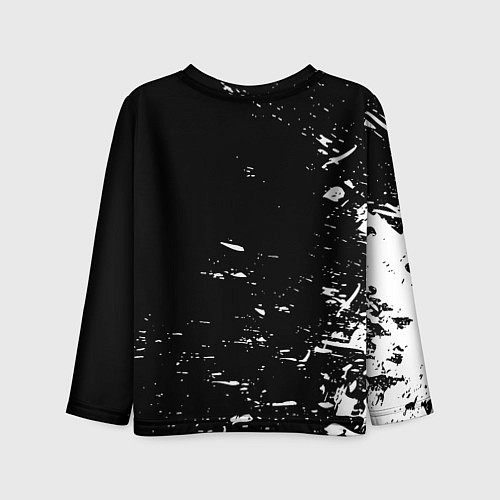 Детский лонгслив Лестер сити краски белые / 3D-принт – фото 2