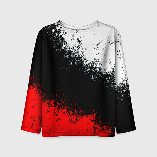Детский лонгслив Манчестер Юнайтед краски всплеск / 3D-принт – фото 2