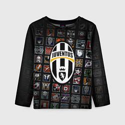 Детский лонгслив Juventus ачивки паттерн