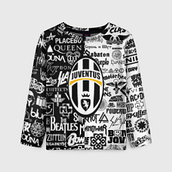 Детский лонгслив Juventus рок музыка