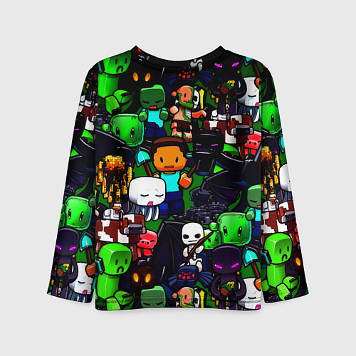Детский лонгслив Minecraft x barcelona fc / 3D-принт – фото 2