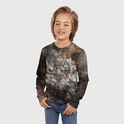 Лонгслив детский Абстракция - brown darkness, цвет: 3D-принт — фото 2