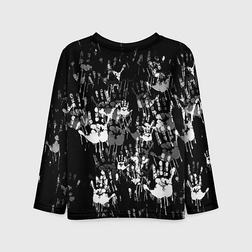 Детский лонгслив Ювентус текстура руки краски / 3D-принт – фото 2