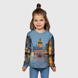 Лонгслив детский Зимний Питер, цвет: 3D-принт — фото 2