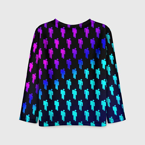 Детский лонгслив Barcelona люди градиент неон / 3D-принт – фото 2