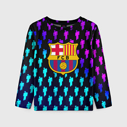 Детский лонгслив Barcelona люди градиент неон