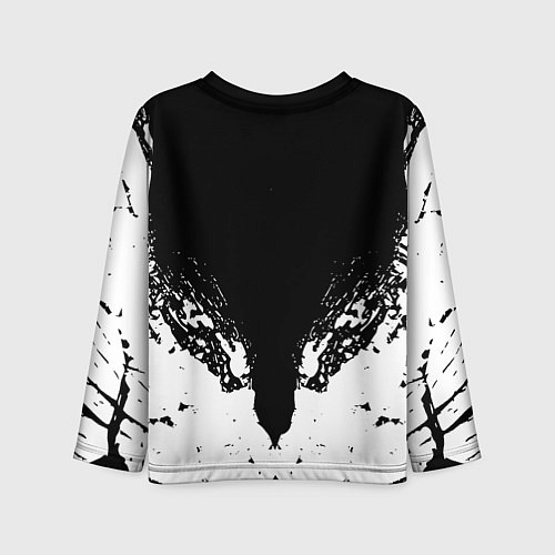 Детский лонгслив Ювентус краски всплеск текстура / 3D-принт – фото 2