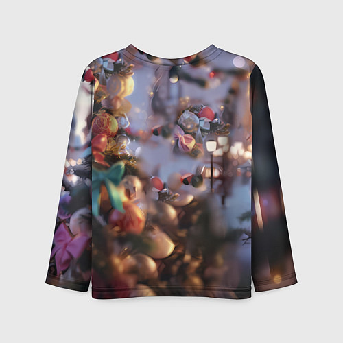 Детский лонгслив Милая новогодняя лошадка с крыльями / 3D-принт – фото 2