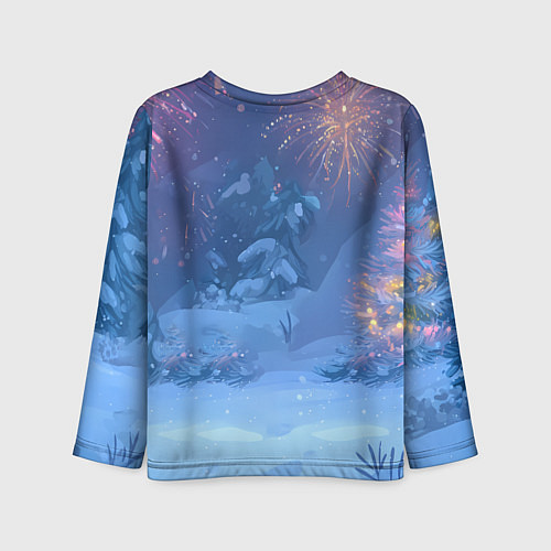 Детский лонгслив Милая лошадка 2026 / 3D-принт – фото 2