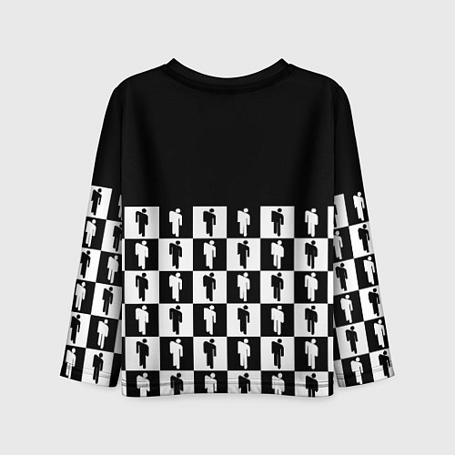 Детский лонгслив Манчестер Юнайтед люди паттерн / 3D-принт – фото 2