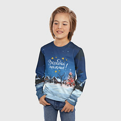 Лонгслив детский Загадай желания перед Новым годом, цвет: 3D-принт — фото 2