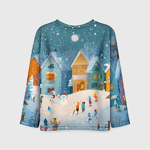 Детский лонгслив Новогодние каникулы / 3D-принт – фото 2