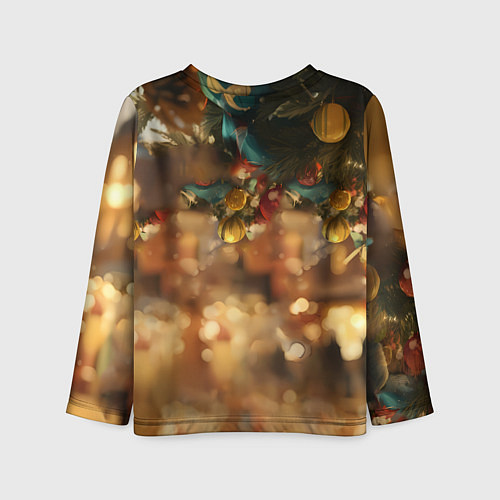 Детский лонгслив Милая лошадка под елочкой / 3D-принт – фото 2