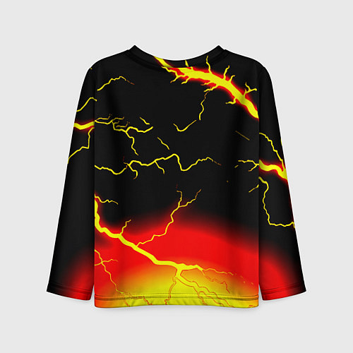 Детский лонгслив Borussia шторм молнии / 3D-принт – фото 2