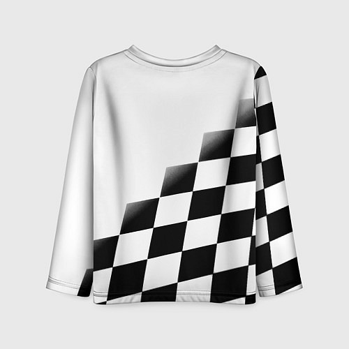 Детский лонгслив Ювентус клетка краски / 3D-принт – фото 2