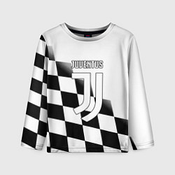 Детский лонгслив Ювентус клетка краски