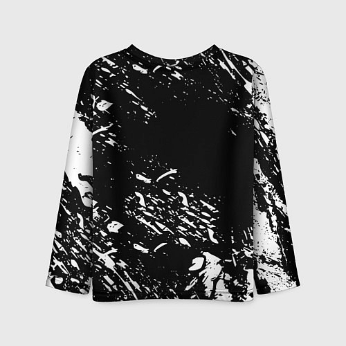 Детский лонгслив Juventus белые штрихи красок / 3D-принт – фото 2