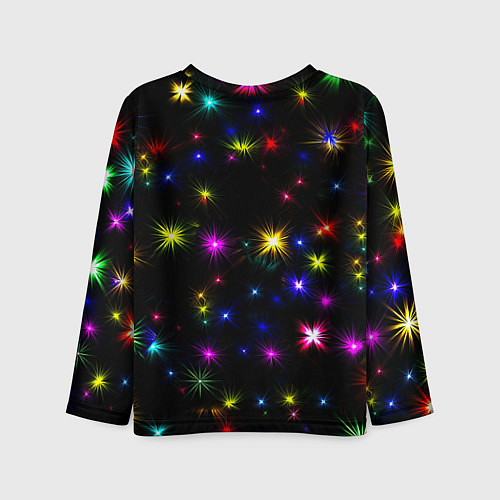 Детский лонгслив Манчестер Юнайтед праздничные огни / 3D-принт – фото 2