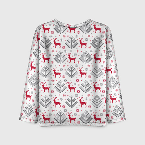 Детский лонгслив Олени среди елей / 3D-принт – фото 2