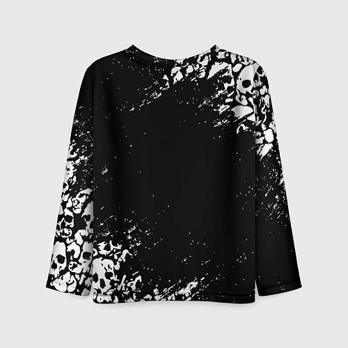 Детский лонгслив Ювентус черепа краски / 3D-принт – фото 2