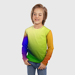 Лонгслив детский The color is multicolored, цвет: 3D-принт — фото 2