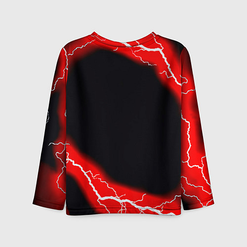 Детский лонгслив Манчестер Юнайтед шторм молнии / 3D-принт – фото 2