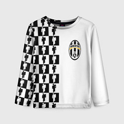 Лонгслив детский Ювентус паттерн люди, цвет: 3D-принт