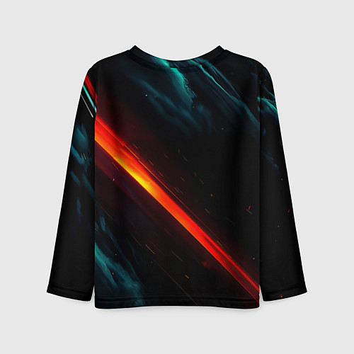 Детский лонгслив Манчестер Юнайтед абстракция / 3D-принт – фото 2